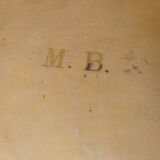 Suitcase leather monogrammed MB