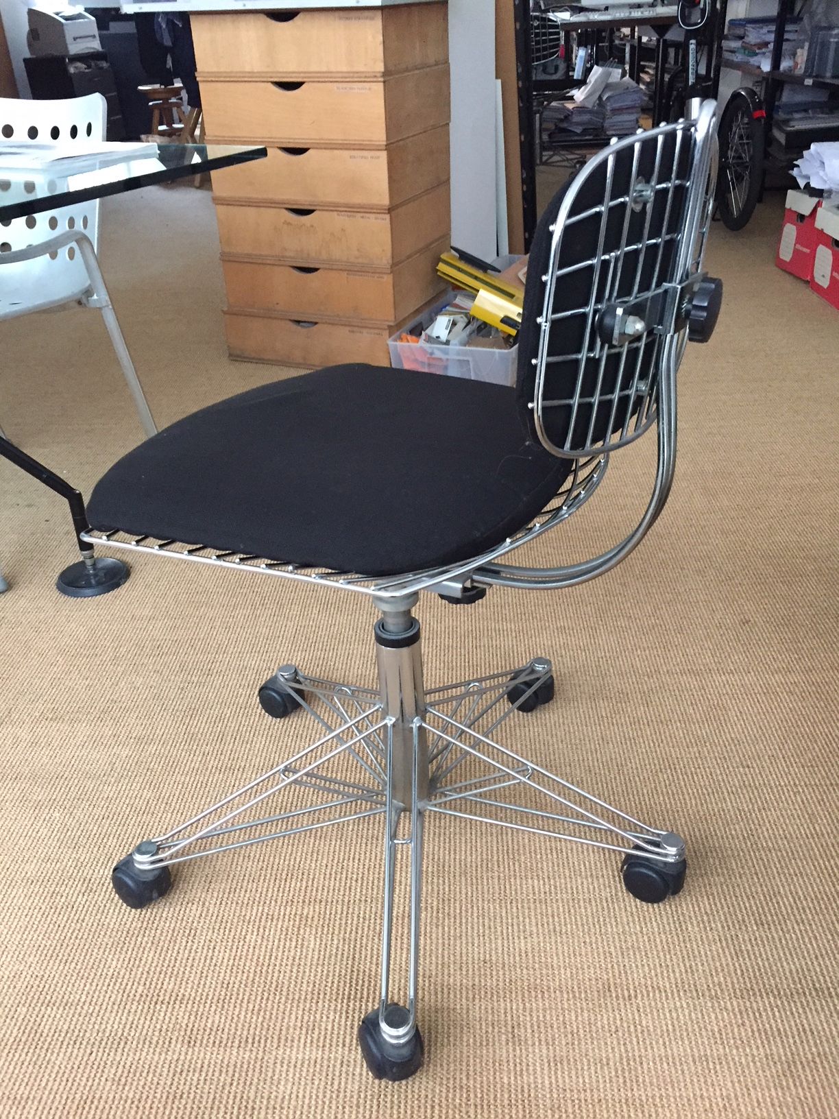 Office chair designed for the Centre Georges Pompidou by Michel Cadestin