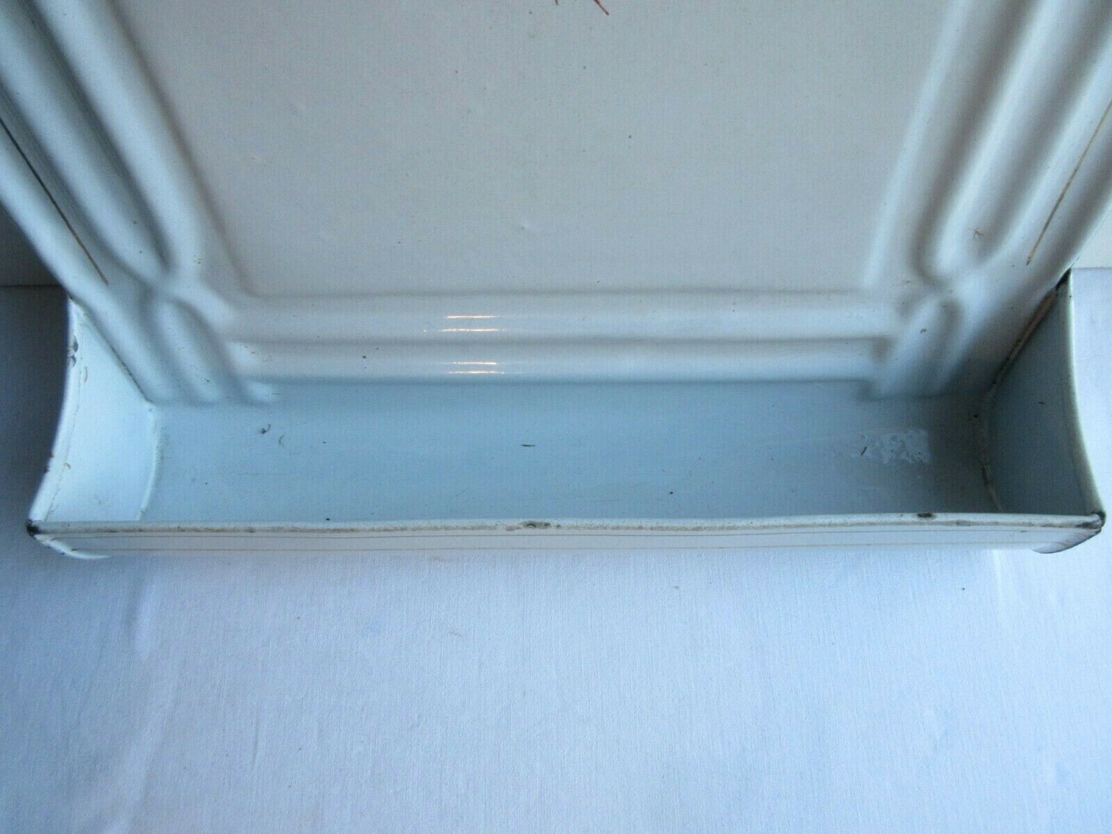 Porte-ustensiles de cuisine art déco tôle émaillée 3 oiseaux