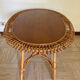 Vintage sun rattan oval coffee table