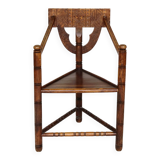 Traditional Swedish carved chair "Monkstol"