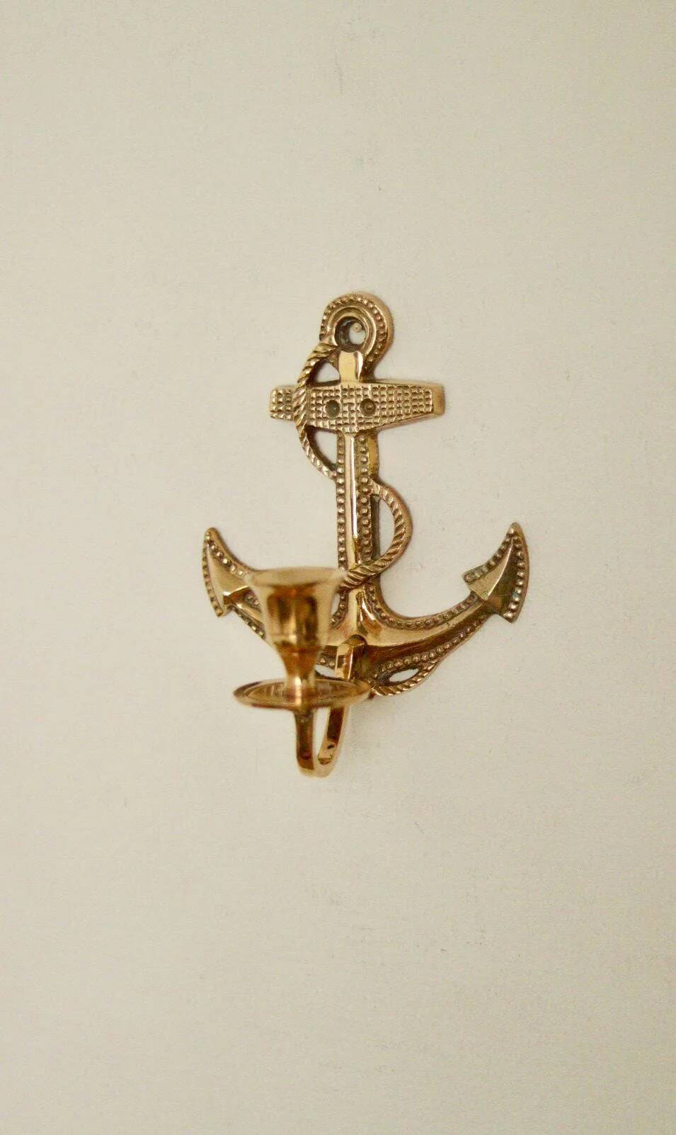 Pair of vintage Swedish brass wall lights