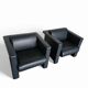 Pair / Trix and Robert Haussmann / Leather Chairs by Knoll