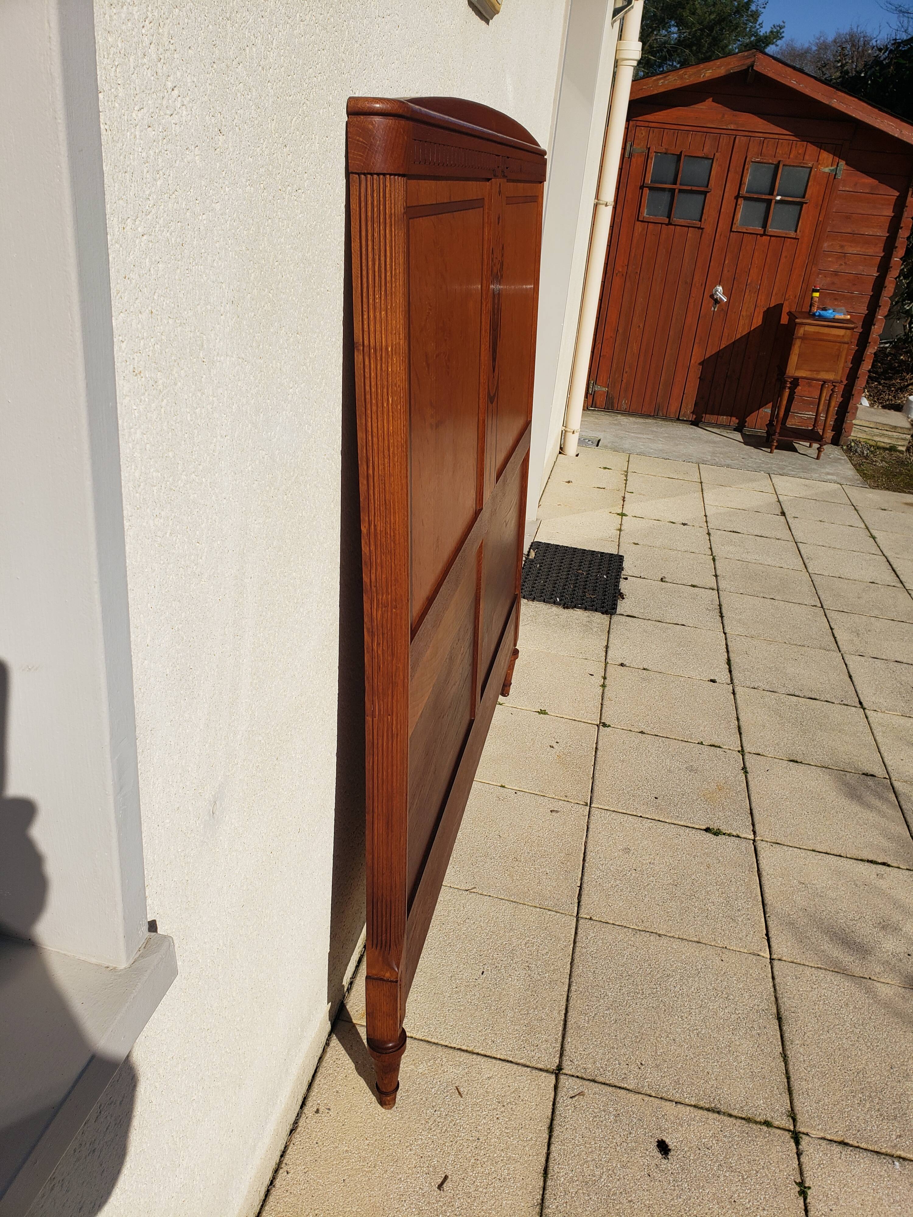 Inlaid headboard and footboard
