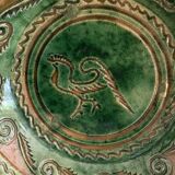 Tito Ubeda Spanish green ceramic fruit cup