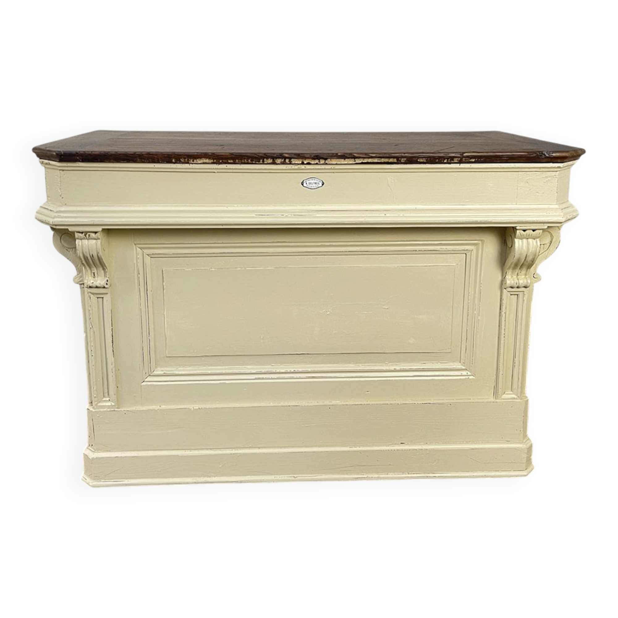 1900s solid oak counter