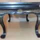 Table basse japonaise décor floral et oiseaux/vintage