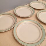 Suite of 5 Lunéville plates