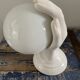 Set of two white ceramic hand sconces
