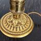 Paire de lampes de chevet  style Louis XVI – Soie rose & laiton- 1950