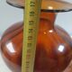 Vase en verre bullé orange