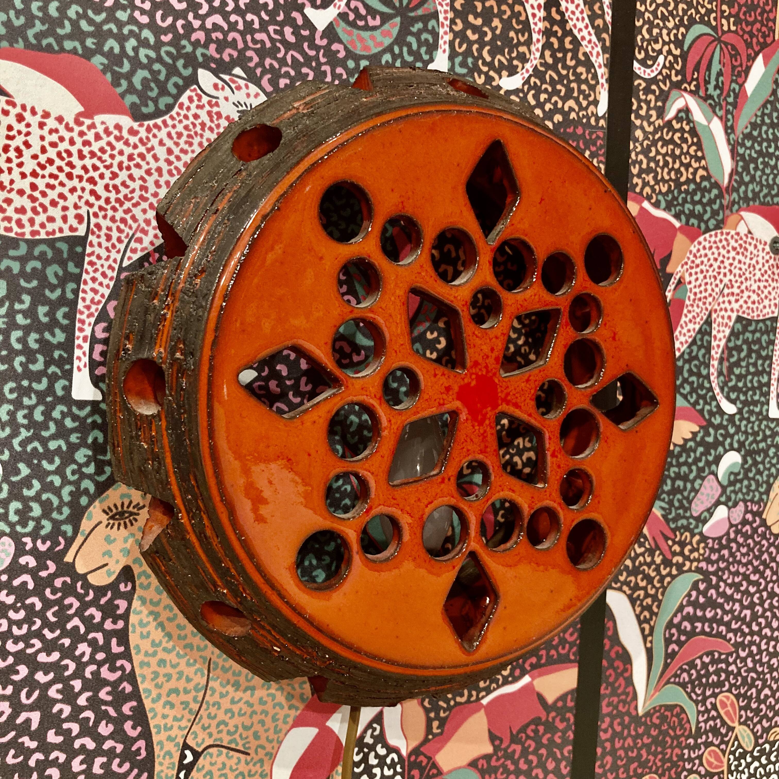 Large ceramic wall light, 1950s design.