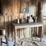 Old bistro table, console