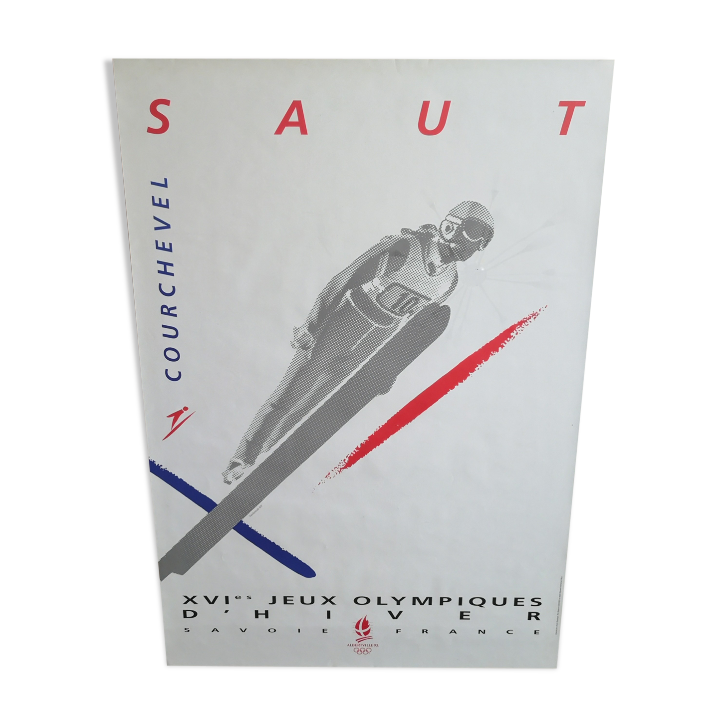 Official Albertville Olympic Games Ski Jumping poster