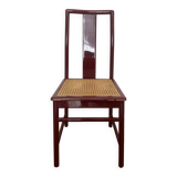 Set of 7 lacquered and caned chairs 1980 MONTINA SPA Italy