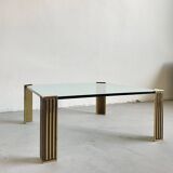 Vintage 1970s Peter Ghyzcy Brass Coffee Table