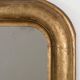 Miroir Louis-Philippe étroit du 19e siècle avec fleurs