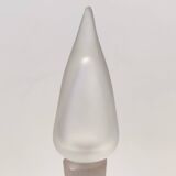 Handmade Scavo Glass Bottle / Vase by Luigi Mellara, Italy