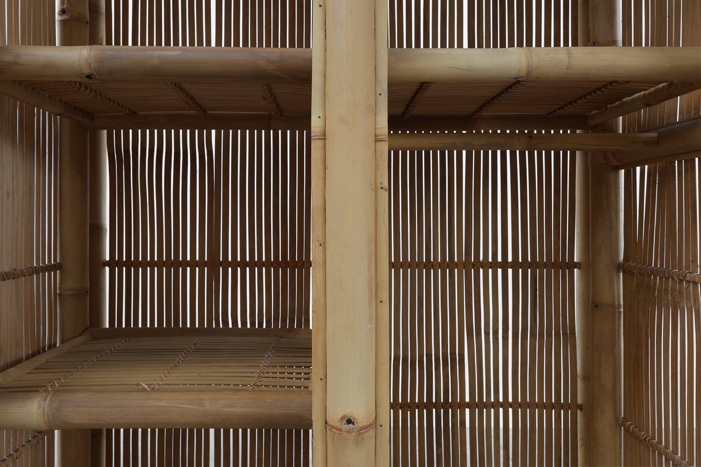 Mid-century bamboo and rattan wardrobe, Italy ca. 1960