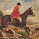 Oil painting signed Nubet "The Hunt"