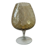 Large Glass Vase Empoli Italy Vintage 1970