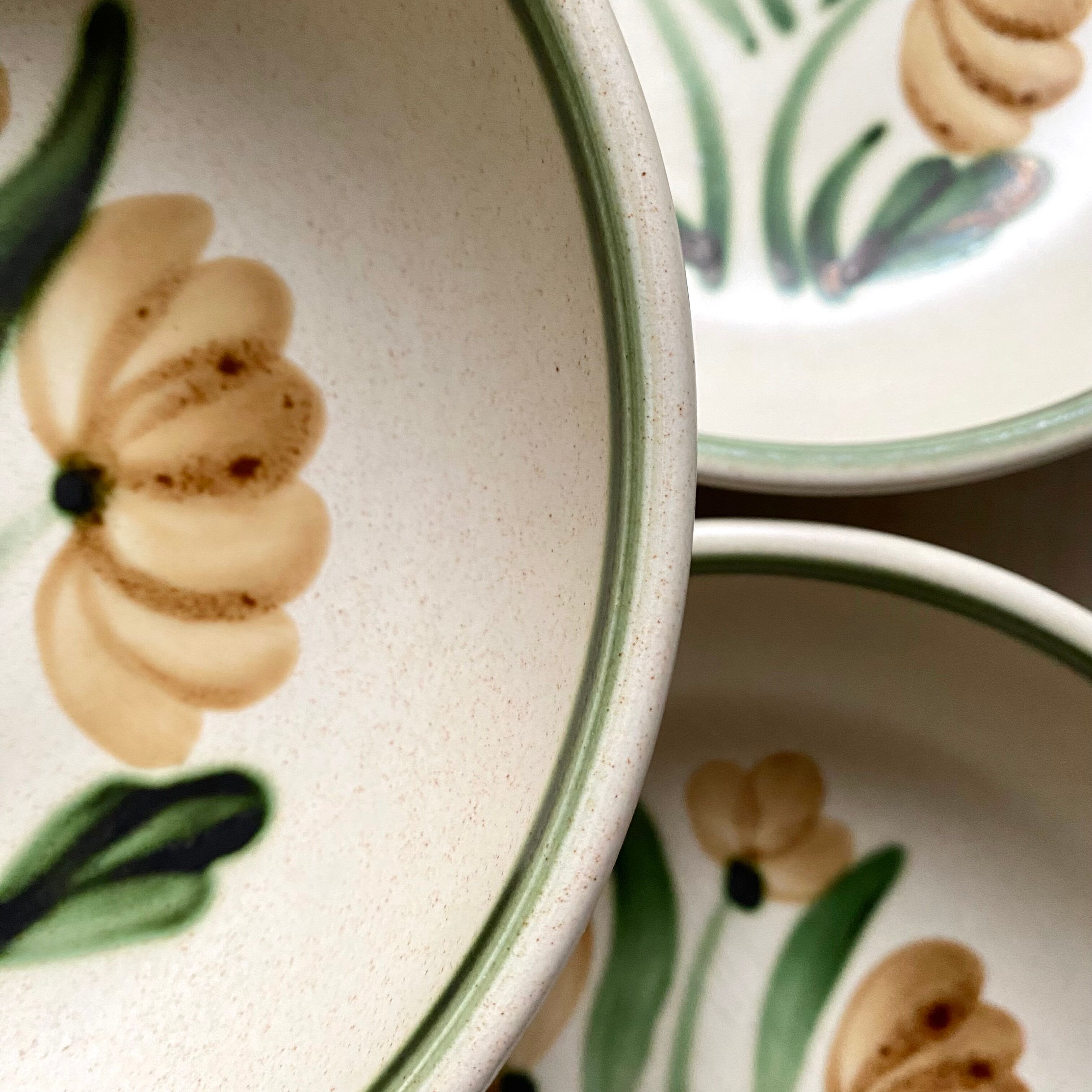Assiettes creuse fleuries Salins France