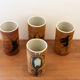 Set of 4 ceramic cups Poterie de la Colombe