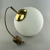 60s 70s lamp ceiling lamp ball lamp opal brass glass space age design