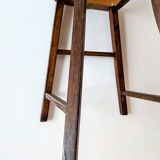 High chair in varnished wood 50s