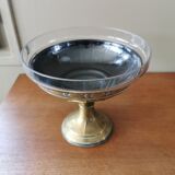 Brass and glass cup