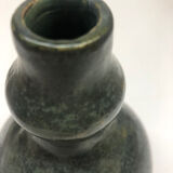 Blue ceramic vase signed AP