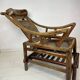 Antique chinese handcrafted bamboo lounge chair, 1900