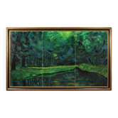 Grande peinture italienne datée de 1993.