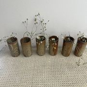 6 stoneware vases