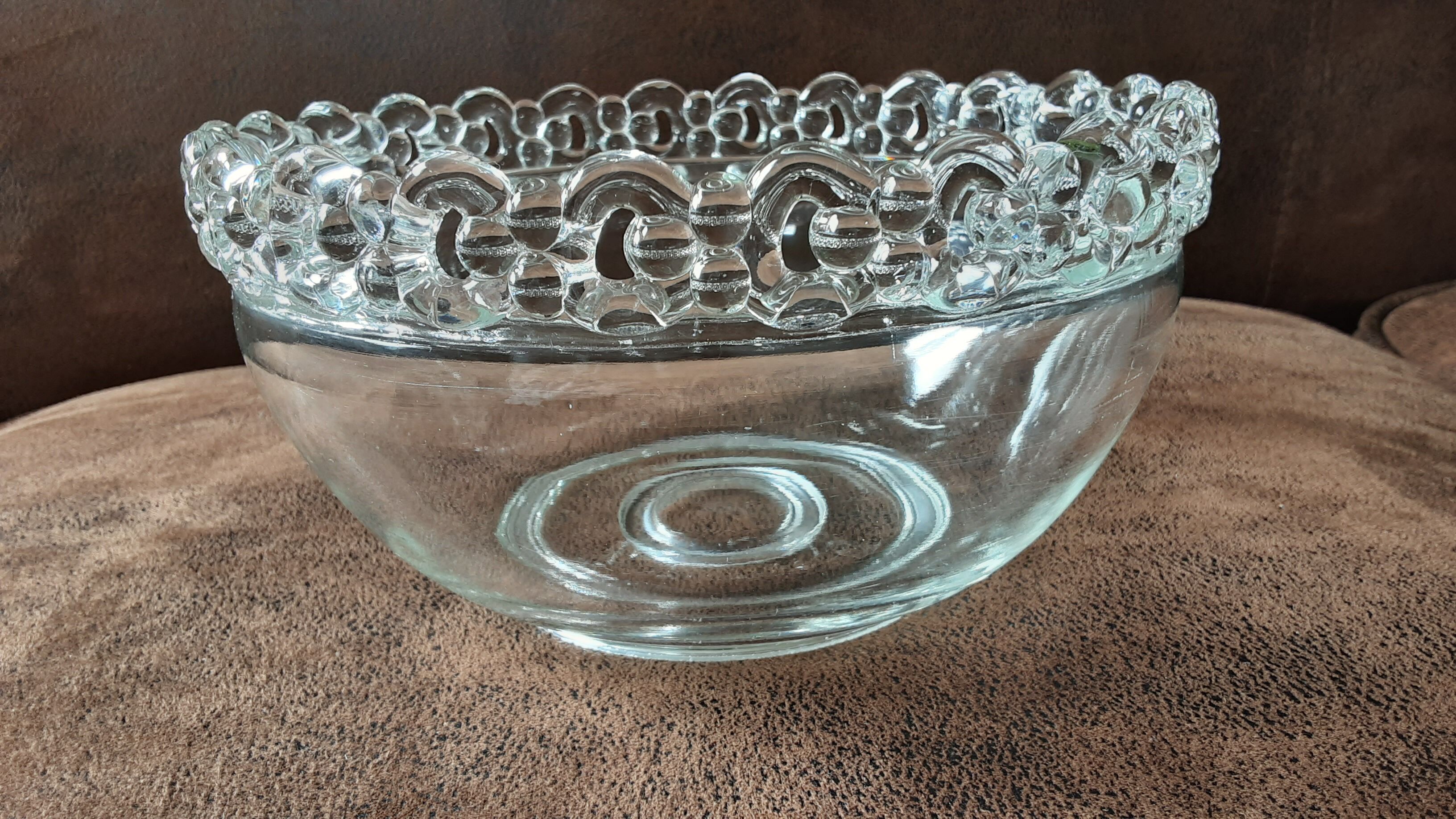 Crystal salad bowl