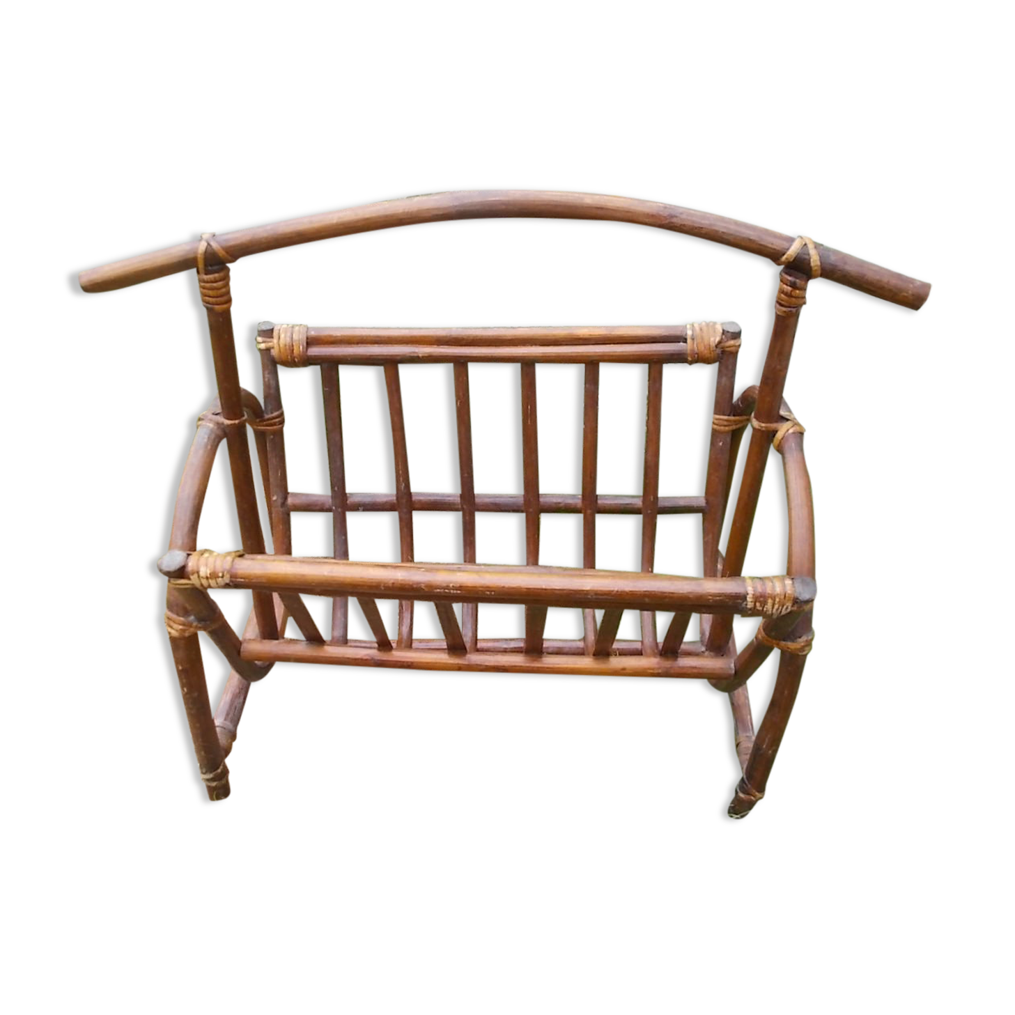 Vintage bamboo magazine door