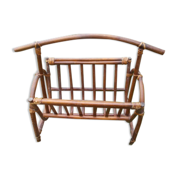 Vintage bamboo magazine rack