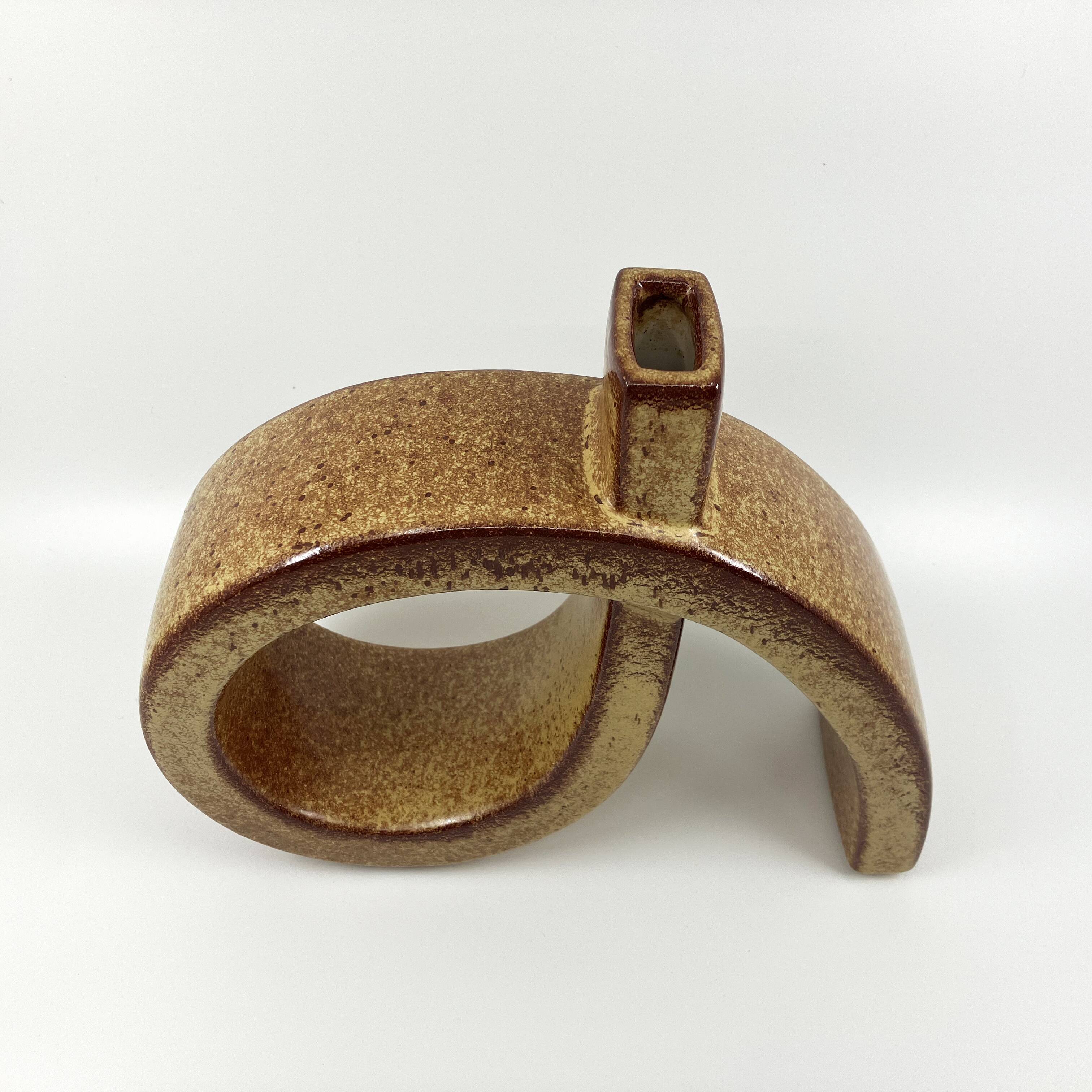 Ceramic sculpture vase • Roberto Rigon • Bertoncello • Italy • 60/70