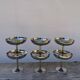 6 coupes sur pied cocktail inox