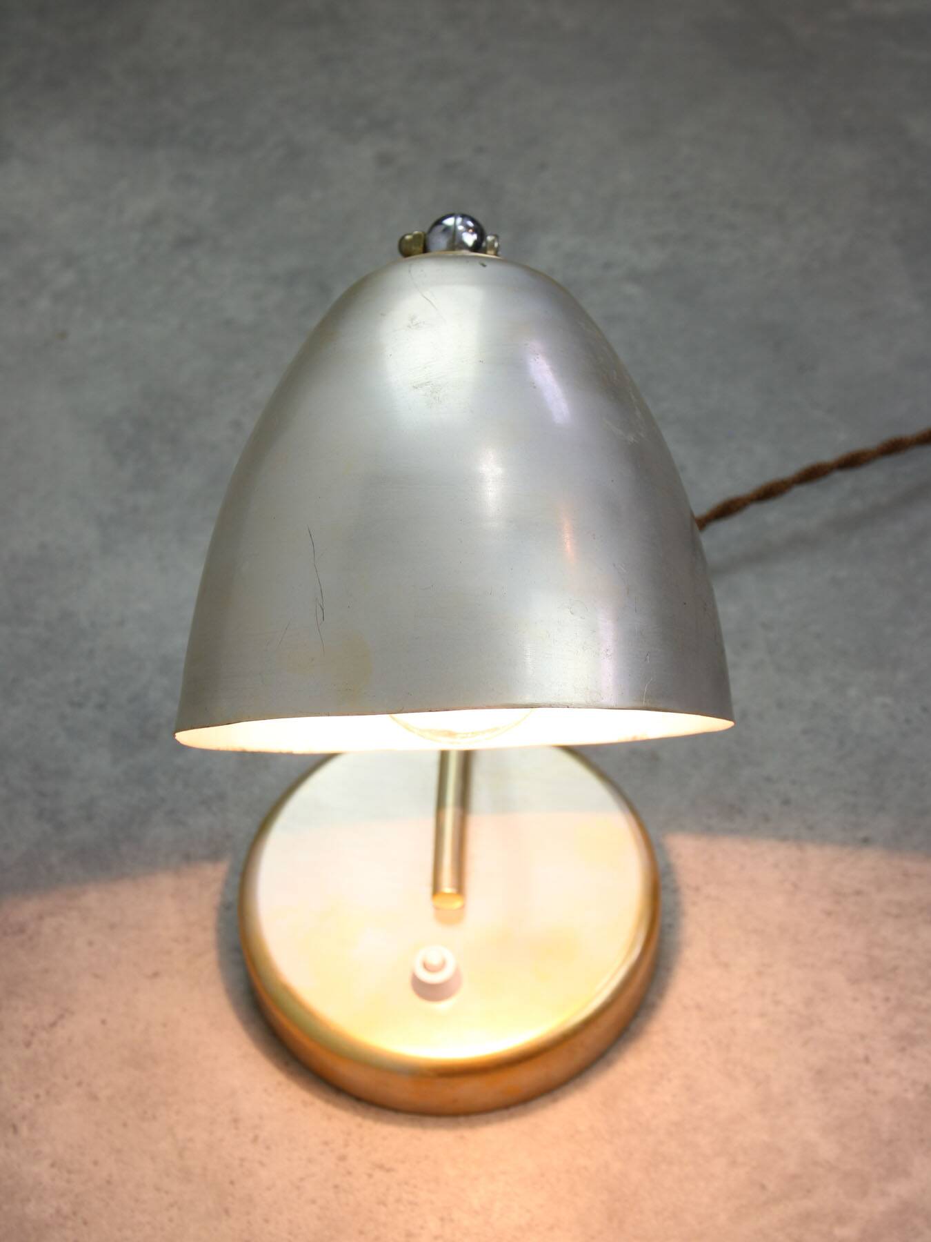 Mid-Century Italian Metal Table Lamp