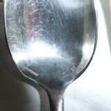 6 vintage silver plated soup spoons with hallmarks