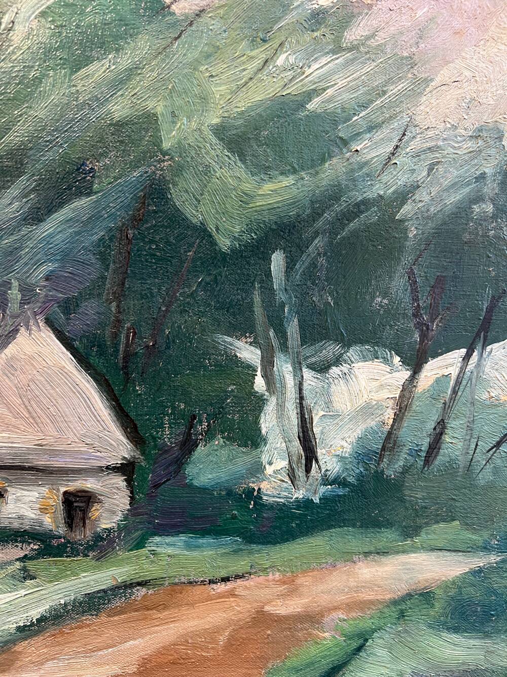 Painting "The house in the middle of the forest"