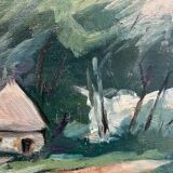 Painting "The house in the middle of the forest"