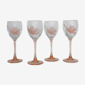 Set of 4 Luminarc wine/water glasses, 1980, new, 19 cl