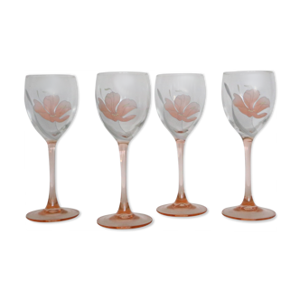 Set of 4 Luminarc wine/water glasses, 1980, new, 19 cl