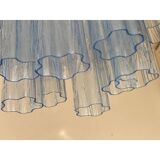 Contemporary Sky-Blue Italian Murano Glass “Tronchi” Chandelier