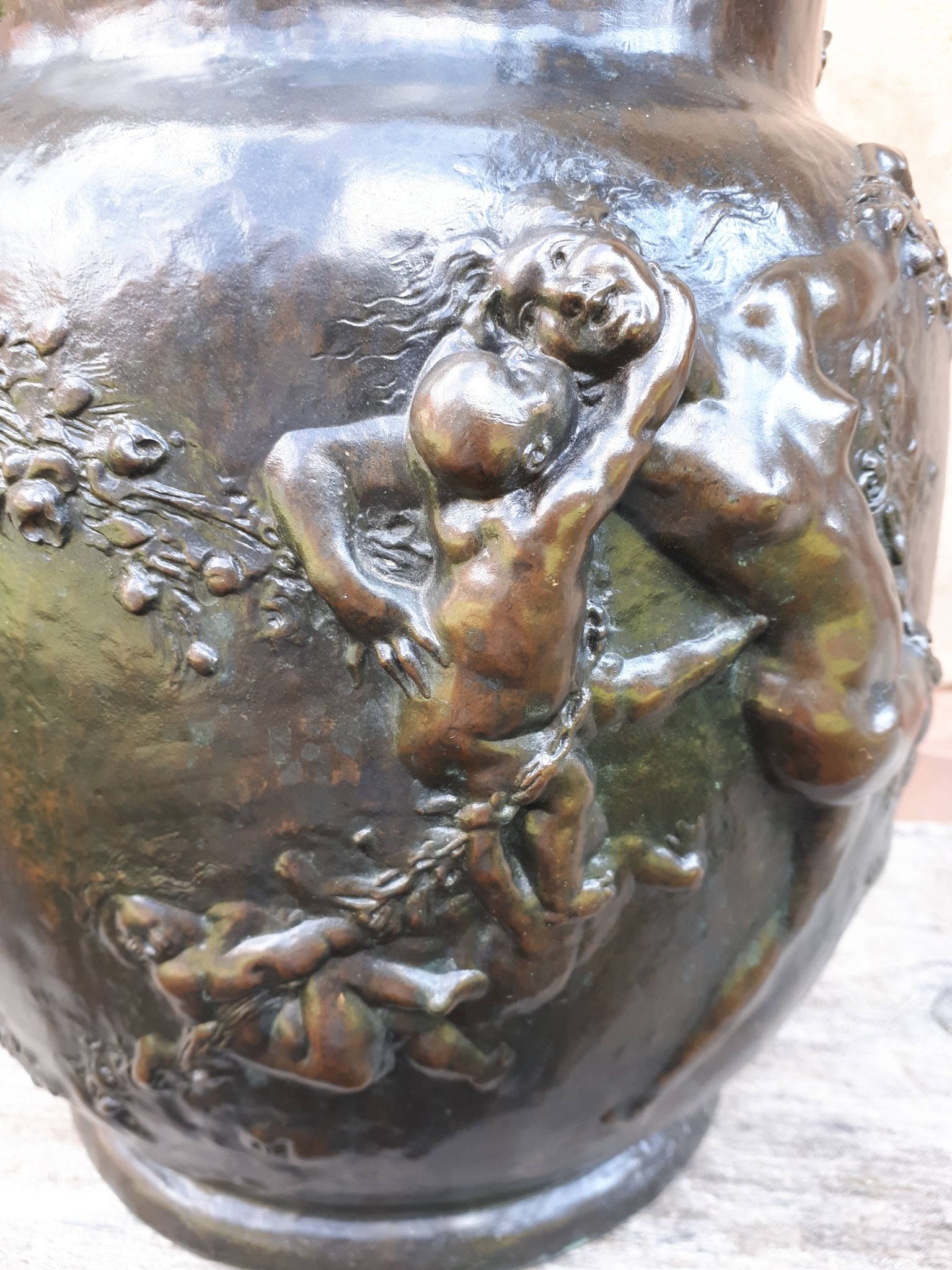 Art Nouveau Bronze Planter, by Joseph Chéret