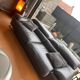 3-seater sofa TARMAC – Roche Bobois Grey leather Alpilles – Design