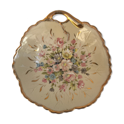 Coupe de fruits porcelaine et émail vintage