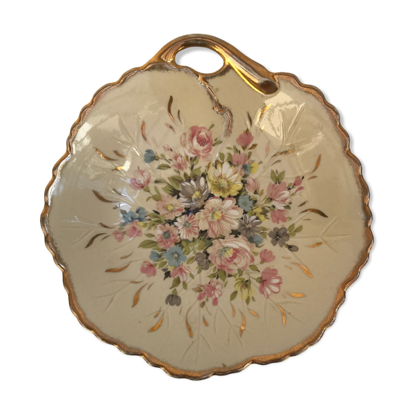 Coupe de fruits porcelaine et émail vintage